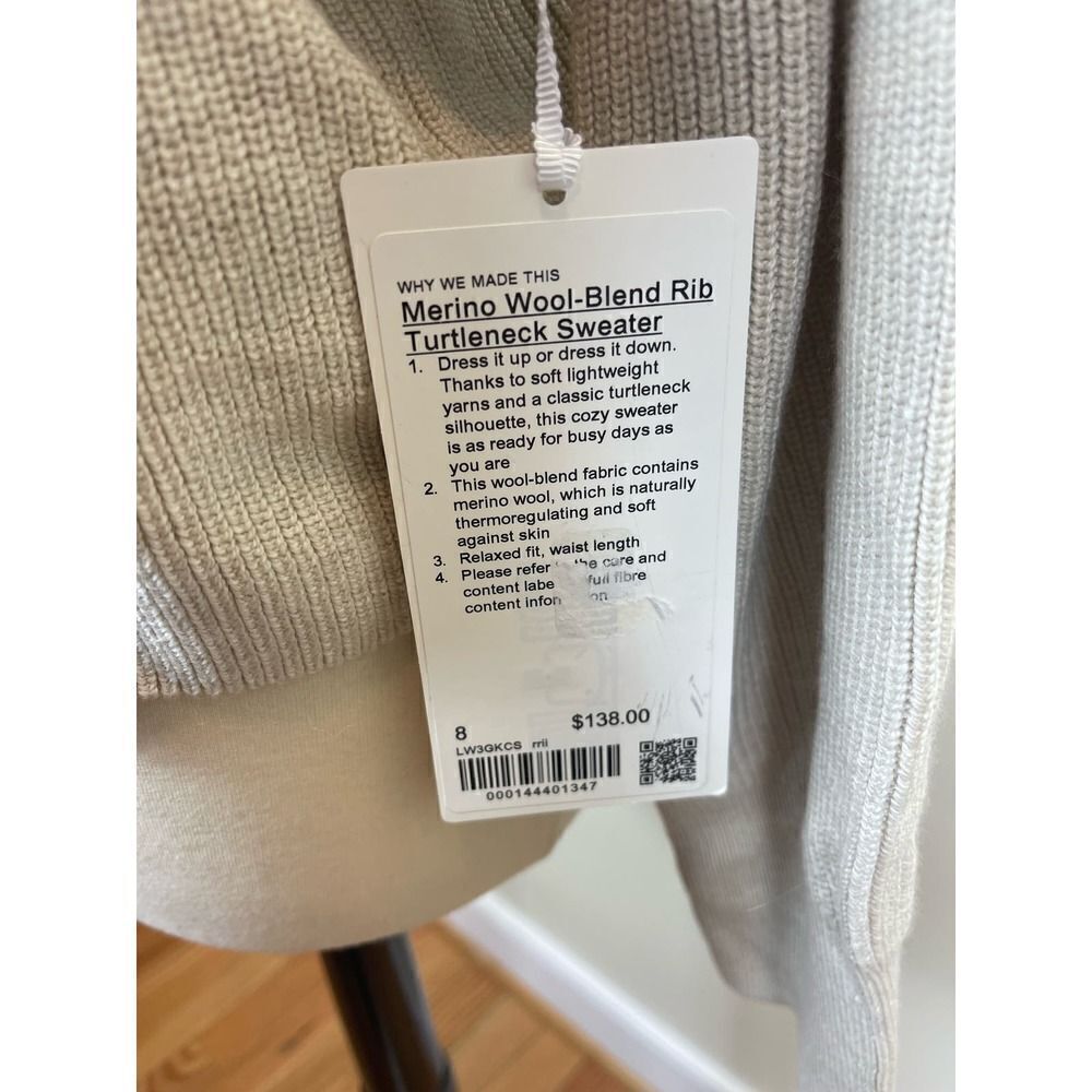 Lululemon Merino Wool-Blend Ribbed Turtleneck Sweater - Picture 4 of 4